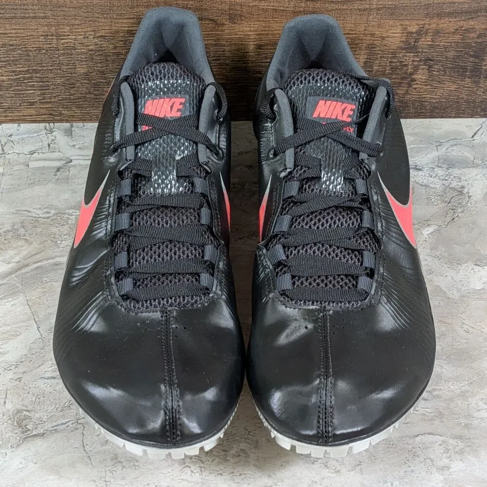 Nike Zoom Ja Fly Men's 11 Black Atomic Red Chrome Track Spikes Shoes 487624-061